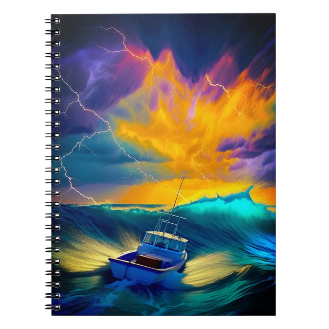 Cuaderno Colorido arte en barco (Frente)