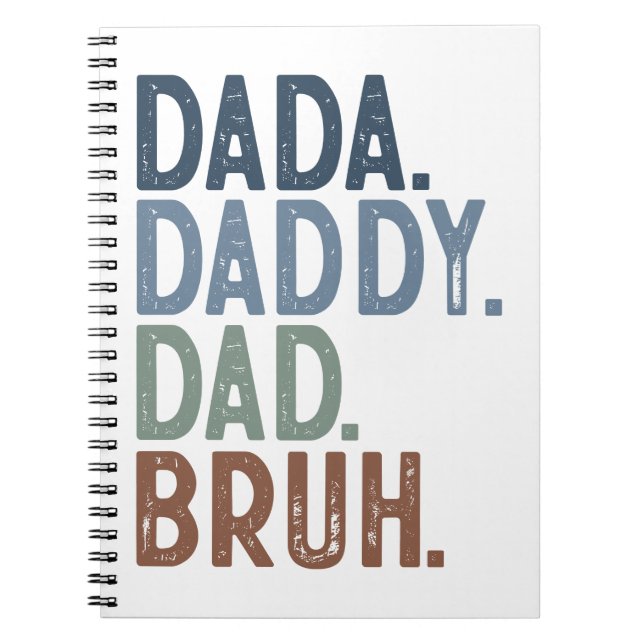 CUADERNO COLORIDO AUDACIDAD DADA PAPÁ PAPÁ PAPÁ HERMANO DÍA (Frente)