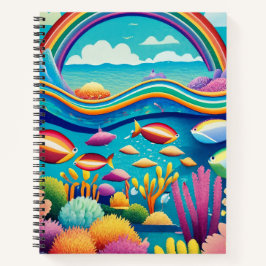 Cuaderno Colorido bajo el agua bajo el arcoiris