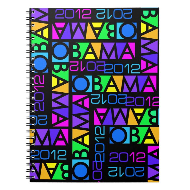 Cuaderno Colorido bloc de notas de OBAMA 2012 (Frente)