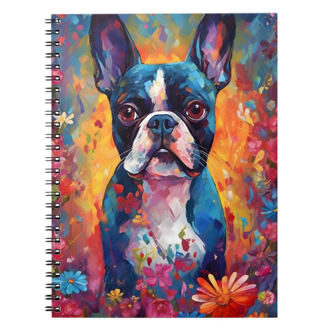 Cuaderno Colorido Boston Terrier (Frente)