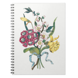 Cuaderno Colorido Bouquet de color de agua vintage