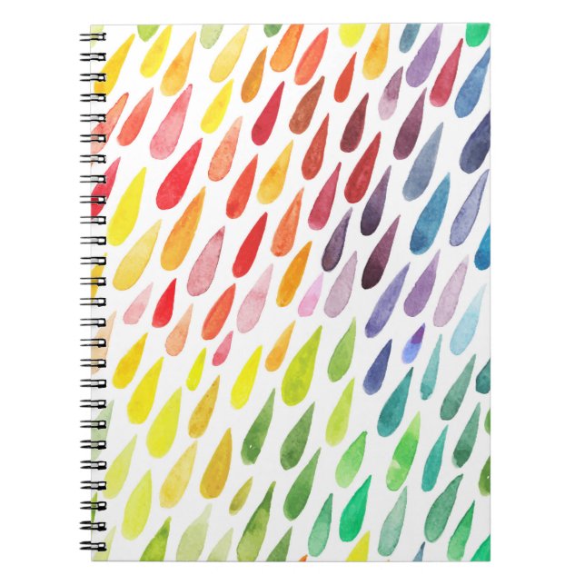Cuaderno Colorido conjunto de salpicaduras de acuarela (Frente)