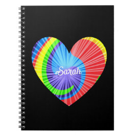 Cuaderno Colorido corazón de tinte
