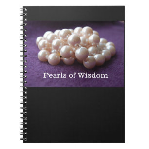 Cuaderno colorido de fotografías de collares de perlas gran