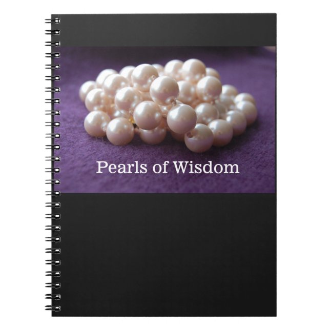 Cuaderno colorido de fotografías de collares de perlas gran (Frente)