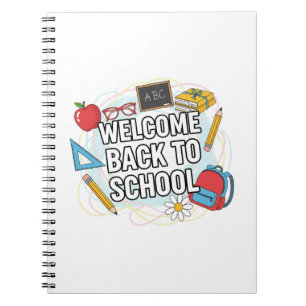 Cuaderno Colorido de vuelta al Ilustracion escolar