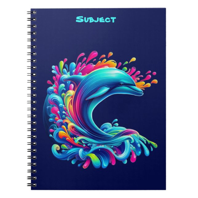 Cuaderno Colorido delfín Splash (Frente)