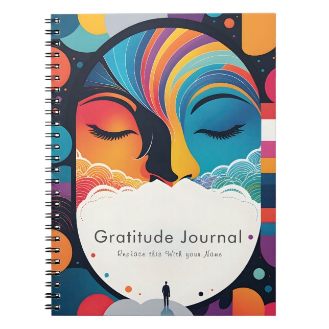 Cuaderno Colorido Diario de Gratitud Personalizado (Frente)