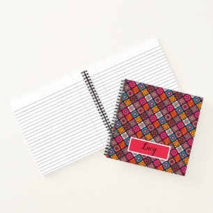 Cuaderno colorido estilo boho