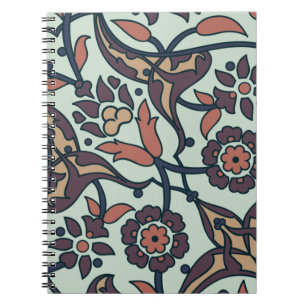 Cuaderno Colorido Floral Y Glamour A La Vez De La Moda