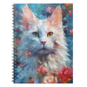 Cuaderno Colorido gato angora turco