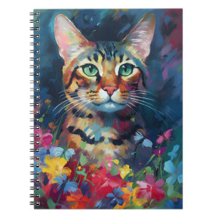 Cuaderno Colorido gato bengalí