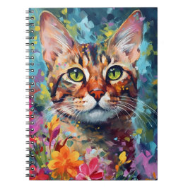Cuaderno Colorido gato bengalí