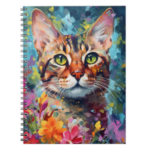 Cuaderno Colorido gato bengalí