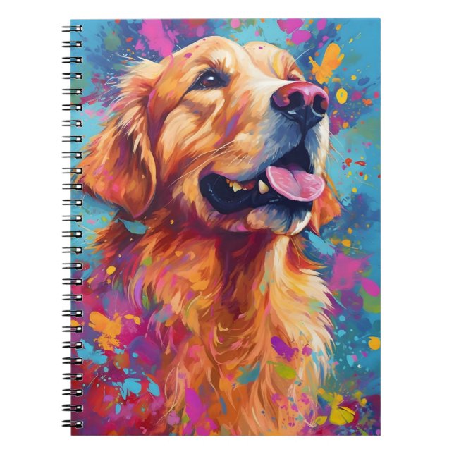 Cuaderno Colorido Golden Retriever (Frente)