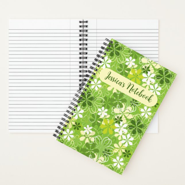 Cuaderno Colorido Ilustracion Cuto Daisy Floral Patrón (Interior)