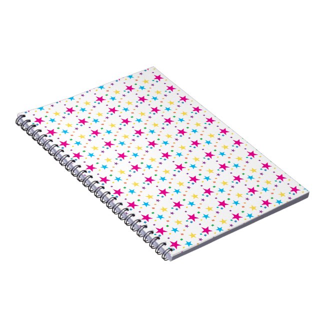 Cuaderno colorido lindo de las estrellas (Lado Derecho)