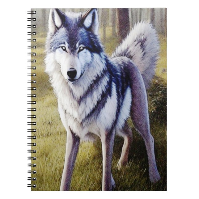 Cuaderno Colorido lobo de pie (Frente)