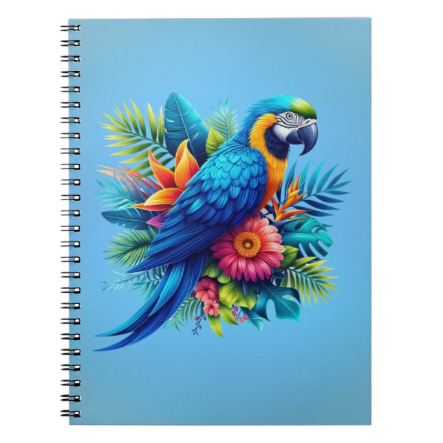 Cuaderno Colorido macao tropical azul (Frente)