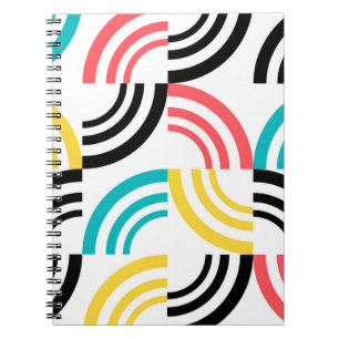Cuaderno Colorido, moderno, divertido, gráfico geométrico a
