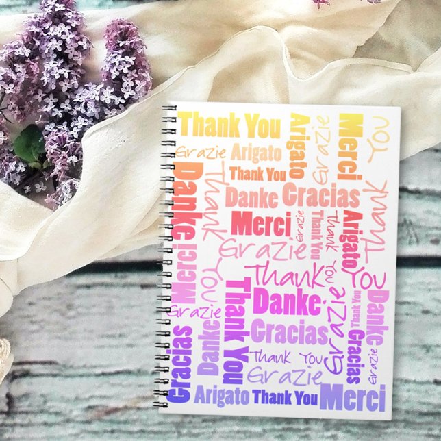 Cuaderno Colorido Multilingue Gracias Diario Gratitude (Subido por el creador)