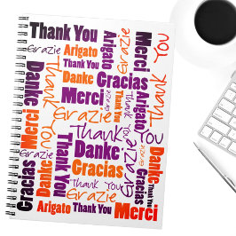Cuaderno Colorido Multilingue Gracias Diario Gratitude