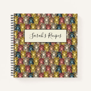 Cuaderno Colorido patrón de búho de Boho Woodland
