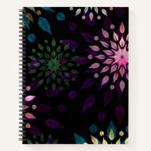 Cuaderno Colorido patrón de salpicadura de Mandala