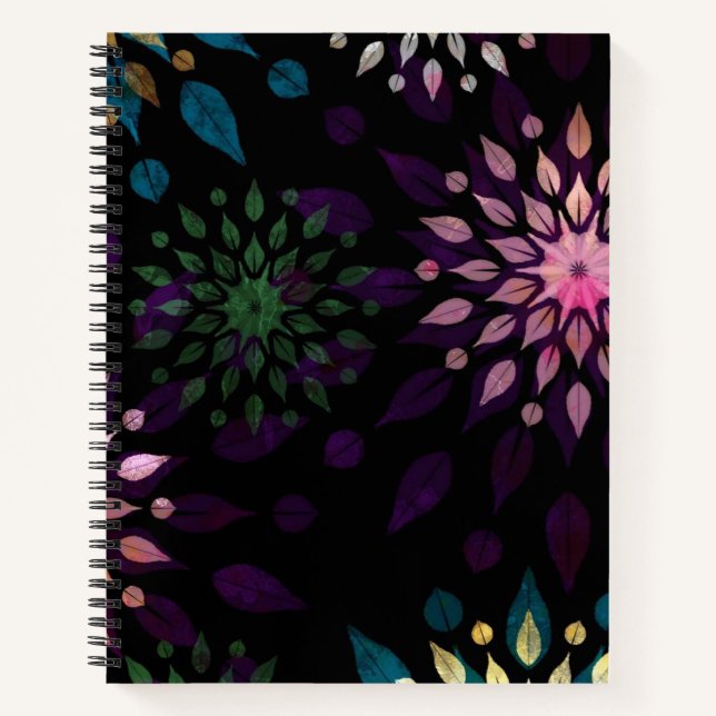 Cuaderno Colorido patrón de salpicadura de Mandala (Anverso)