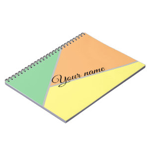 Cuaderno Colorido patrón de triángulos de los años 1970   A