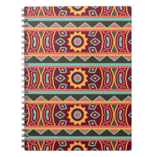 Cuaderno Colorido patrón étnico tribal sin fisuras