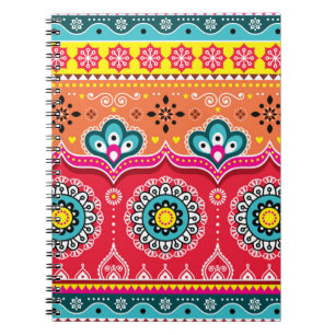 Cuaderno Colorido patrón étnico tribal sin fisuras