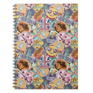 Cuaderno Colorido patrón Pegatina de viajes