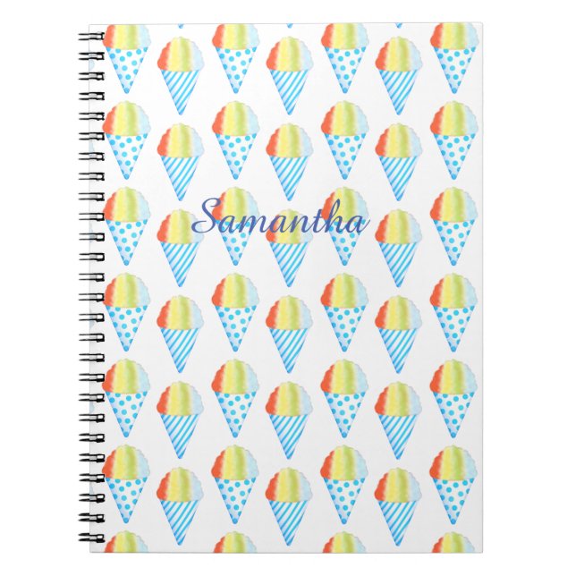 Cuaderno Colorido postre de cono frío (Frente)