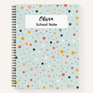 Cuaderno Colorido Punto Útiles Escolares de Regreso a Clase