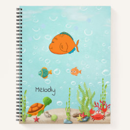 Cuaderno Colorido Regreso a la Escuela Mar Niños