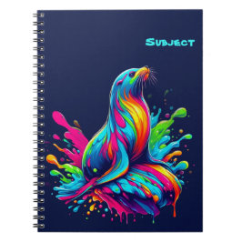 Cuaderno Colorido salto de león marino