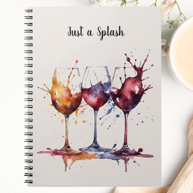Cuaderno Colorido sólo una pizca de acuarela de vino (Subido por el creador)