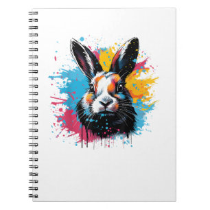 Cuaderno Colorido Splash Art Cute Holandés Rabbit Lover