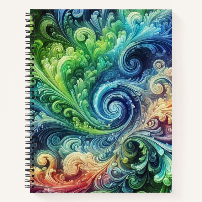 Cuaderno Colorido Swirls Journal (Anverso)