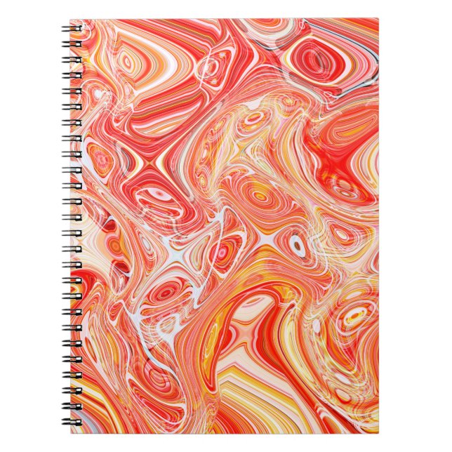 Cuaderno Colorido trasfondo psicodélico hecho de interweavi (Frente)
