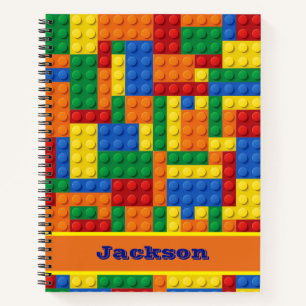 Cuaderno Coloridos bloques de construcción de ladrillos