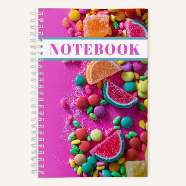 Cuaderno Coloridos caramelos rosados (Anverso)