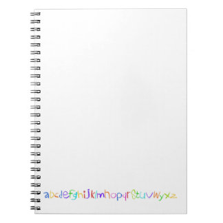 Cuaderno Coloridos crayones de arcoíris ABC escritura de ni
