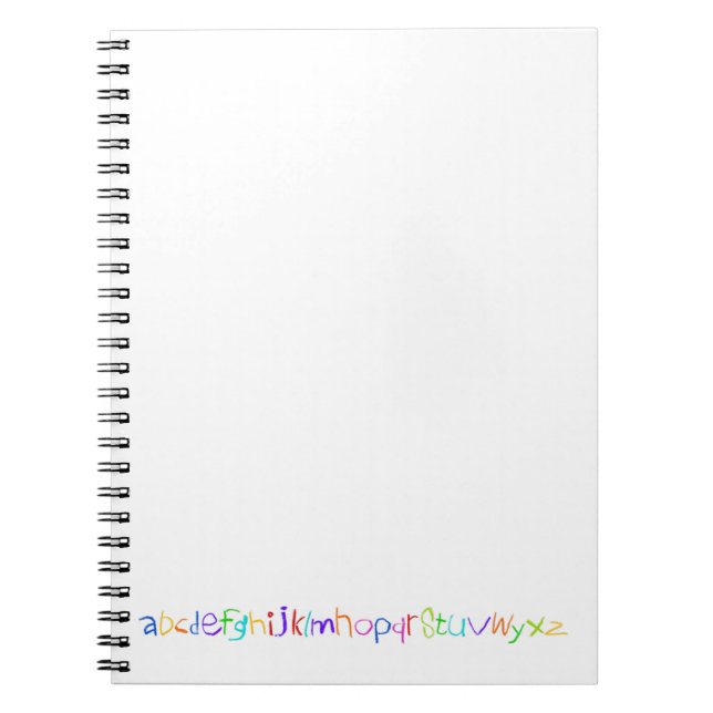 Cuaderno Coloridos crayones de arcoíris ABC escritura de ni (Frente)