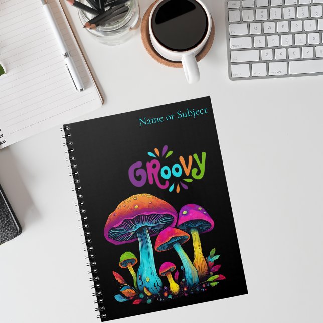 Cuaderno Coloridos hongos psicodélicos- (Colorful Psychedelic Mushrooms- Notebook )