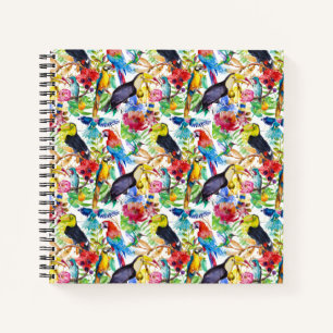 Cuaderno Coloridos loros acuáticos