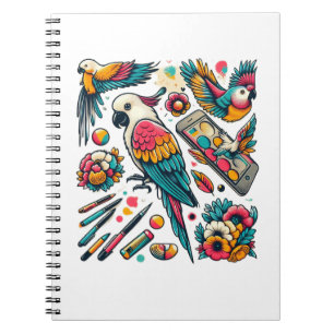 Cuaderno Coloridos loros Arte Tropical