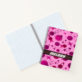 Cuaderno coloridos planetas del espacio ultraterrestre patr
